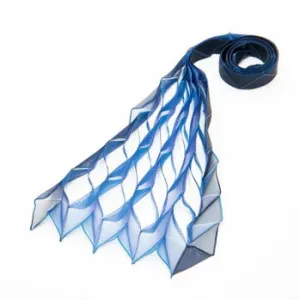 NUNO Scarf: "Tanabata" (Blue w/ Navy Shading)