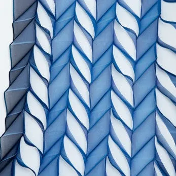 NUNO Scarf: "Tanabata" (Blue w/ Navy Shading)