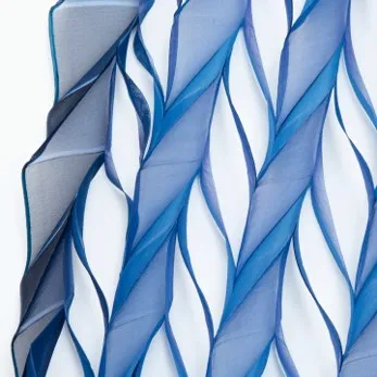 NUNO Scarf: "Tanabata" (Blue w/ Navy Shading)