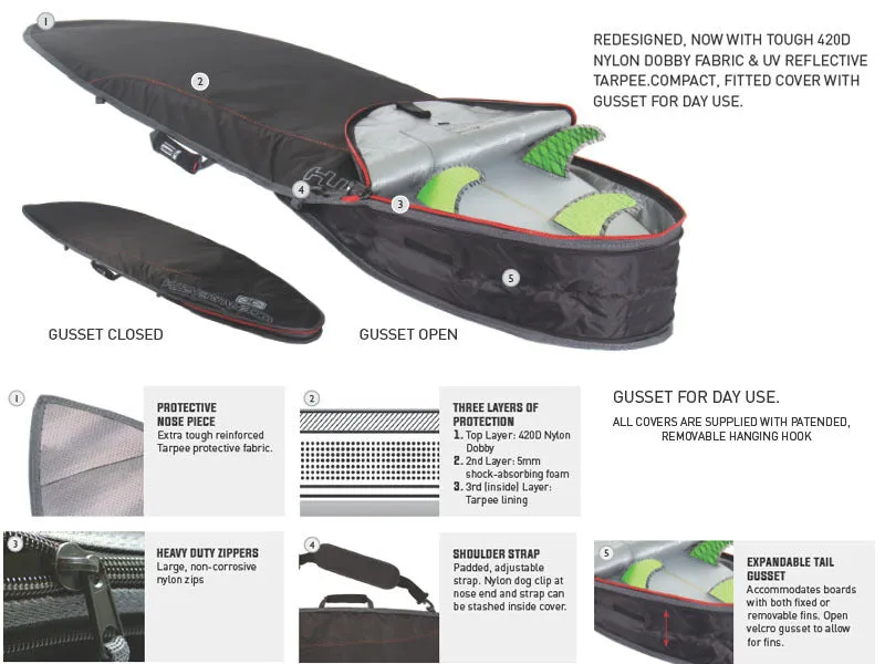 Ocean & Earth Compact Day Use Longboard Boardbag - Black