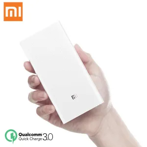 Original Xiaomi Power Bank 20000mAh Portable Charger for iPhone Xiaomi External Battery Support Dual USB QC 3.0 power Bank 20000