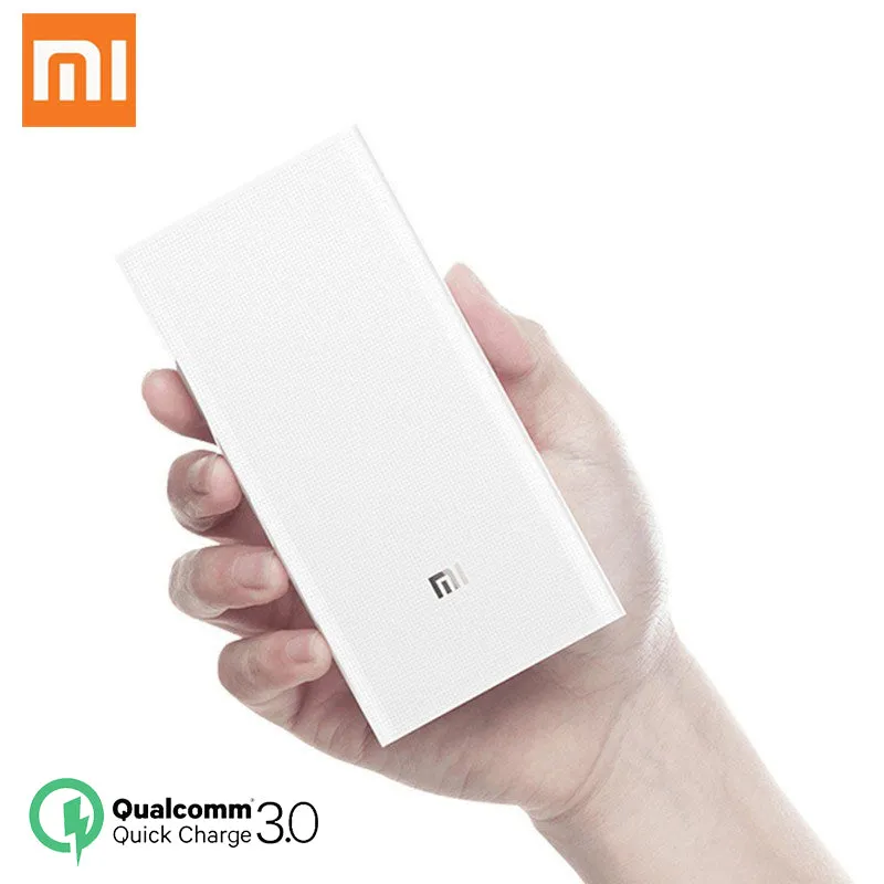 Original Xiaomi Power Bank 20000mAh Portable Charger for iPhone Xiaomi External Battery Support Dual USB QC 3.0 power Bank 20000