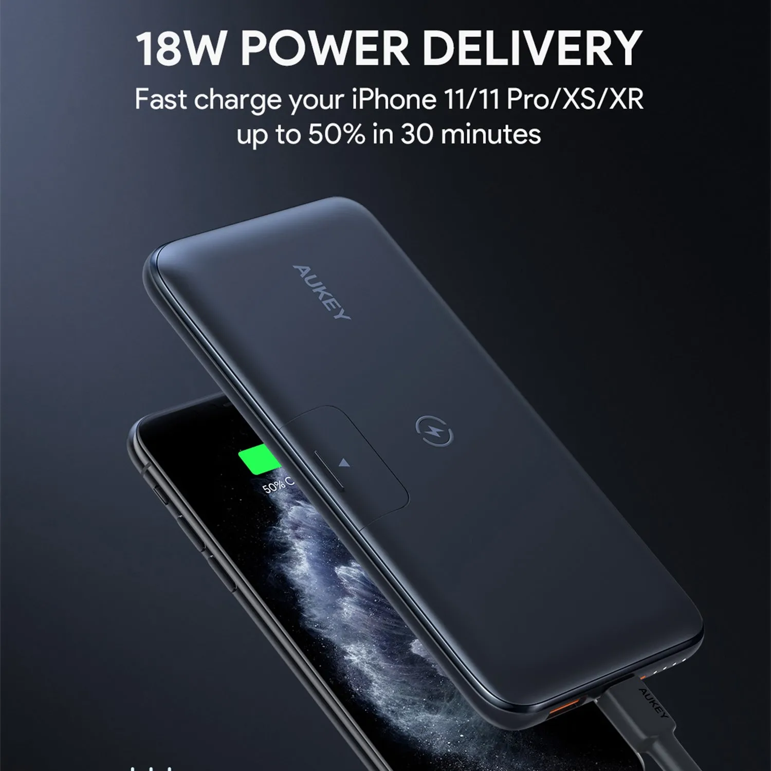 PB-WL02 18W PD QC 3.0 10000mAh Power Bank With Foldable Stand & Wireless Charging