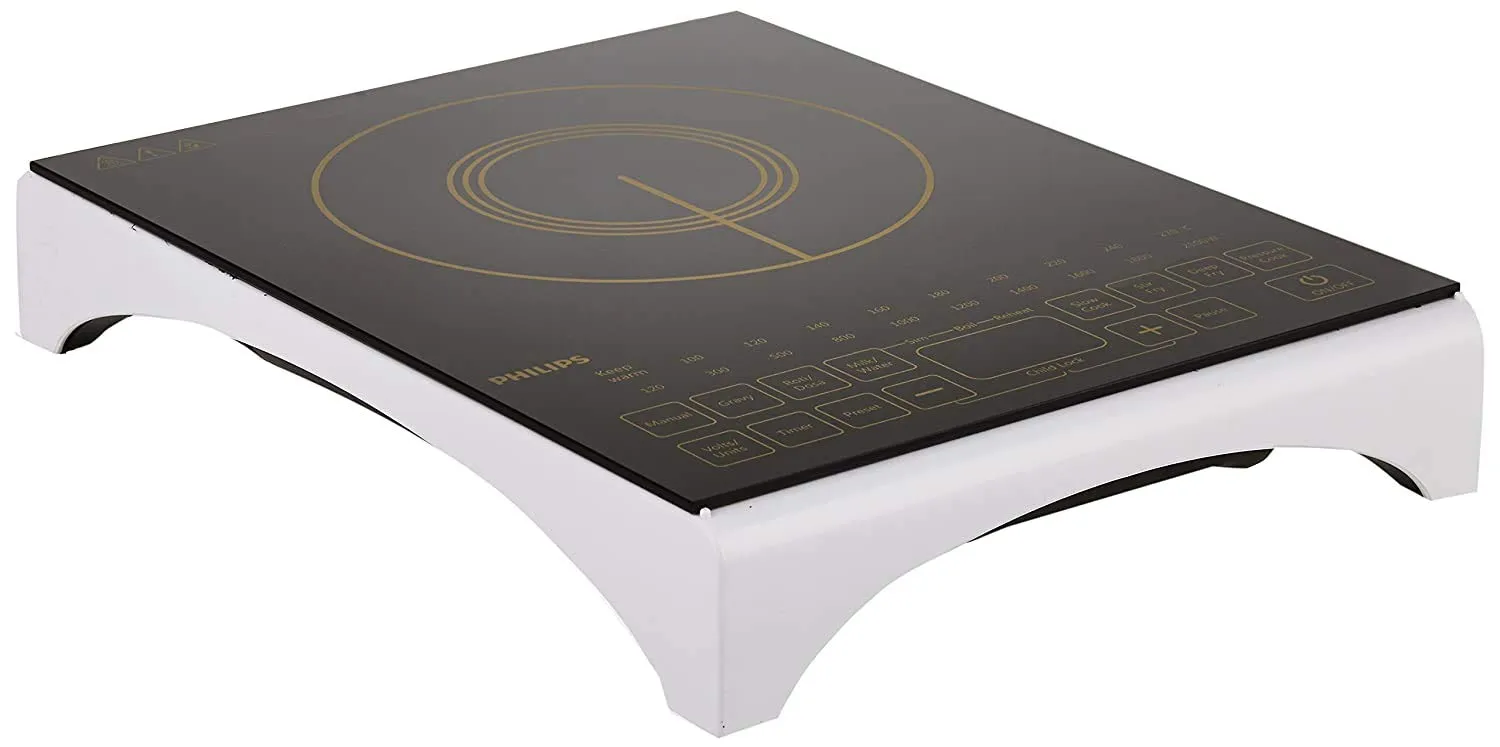 Philips HD4938/01 Viva Collection  2100-Watt Induction Cooktop with Sensor Touch (Black)