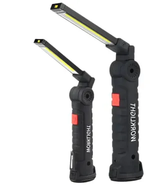 Portable Multifunctional COB LED Folding Work Light 5 Modes Strong Light Flashlight USB Rechargeable Outdoor Camping Torch