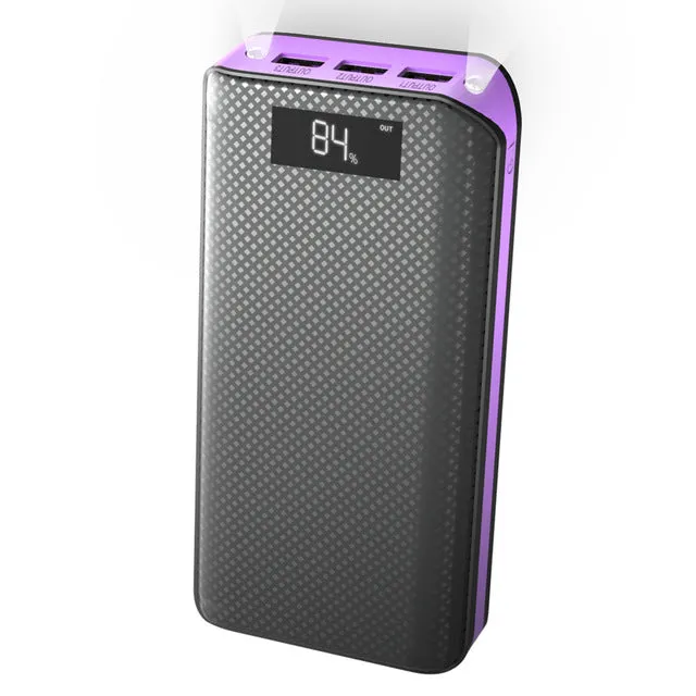 Power Bank 20000mAh Powerbank 3 USB External Battery Pack for iPhone 6 6s 7 8 10 iPad Samsung Xioami Huawei Sony LG HTC Nokia.