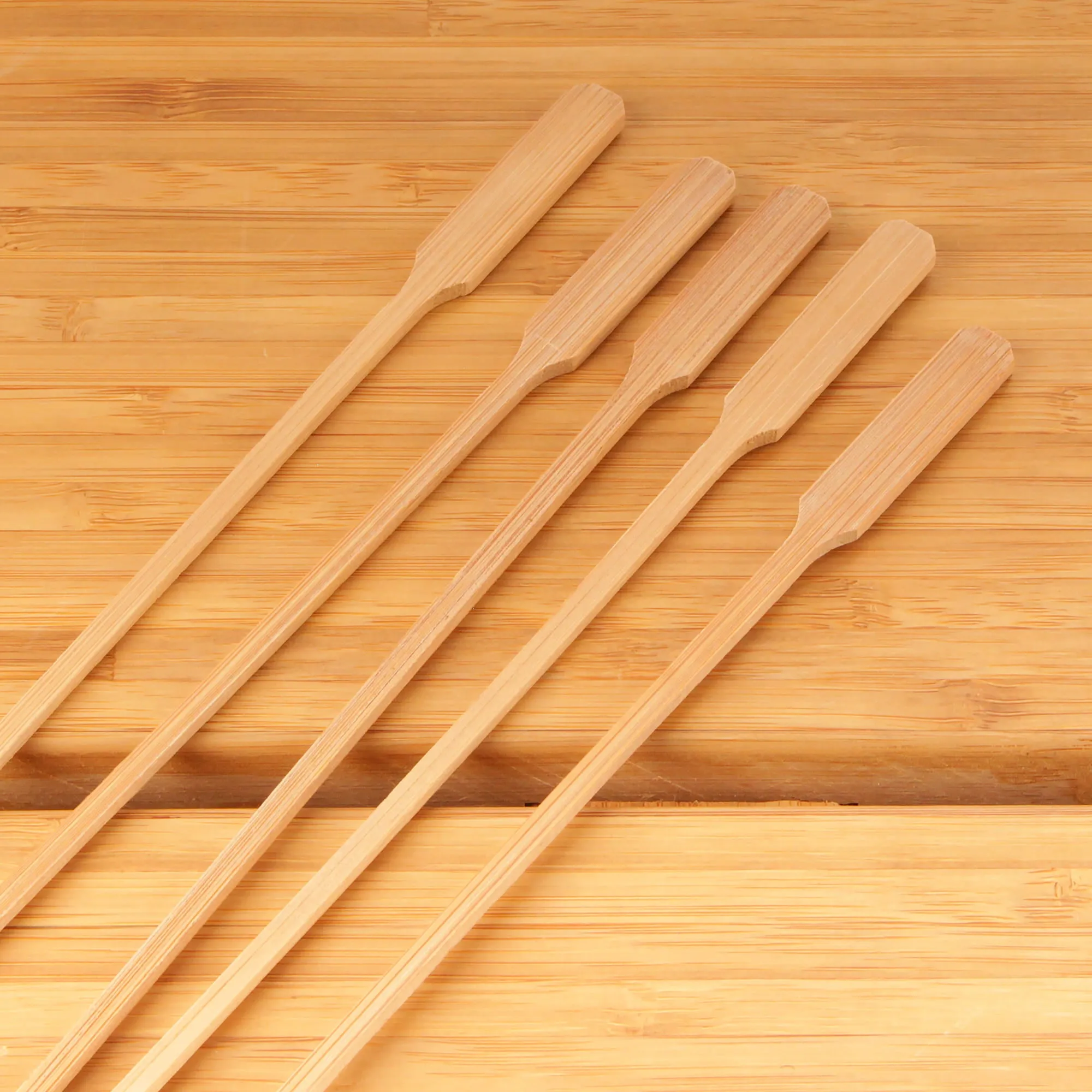 Premium Bamboo Arrow Skewers Picks - Carbonized Brown 9.8"