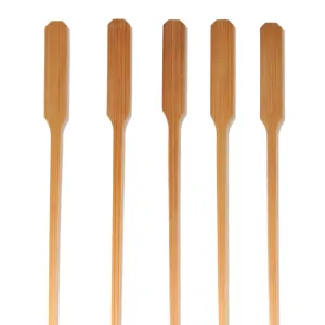 Premium Bamboo Arrow Skewers Picks - Carbonized Brown 9.8"