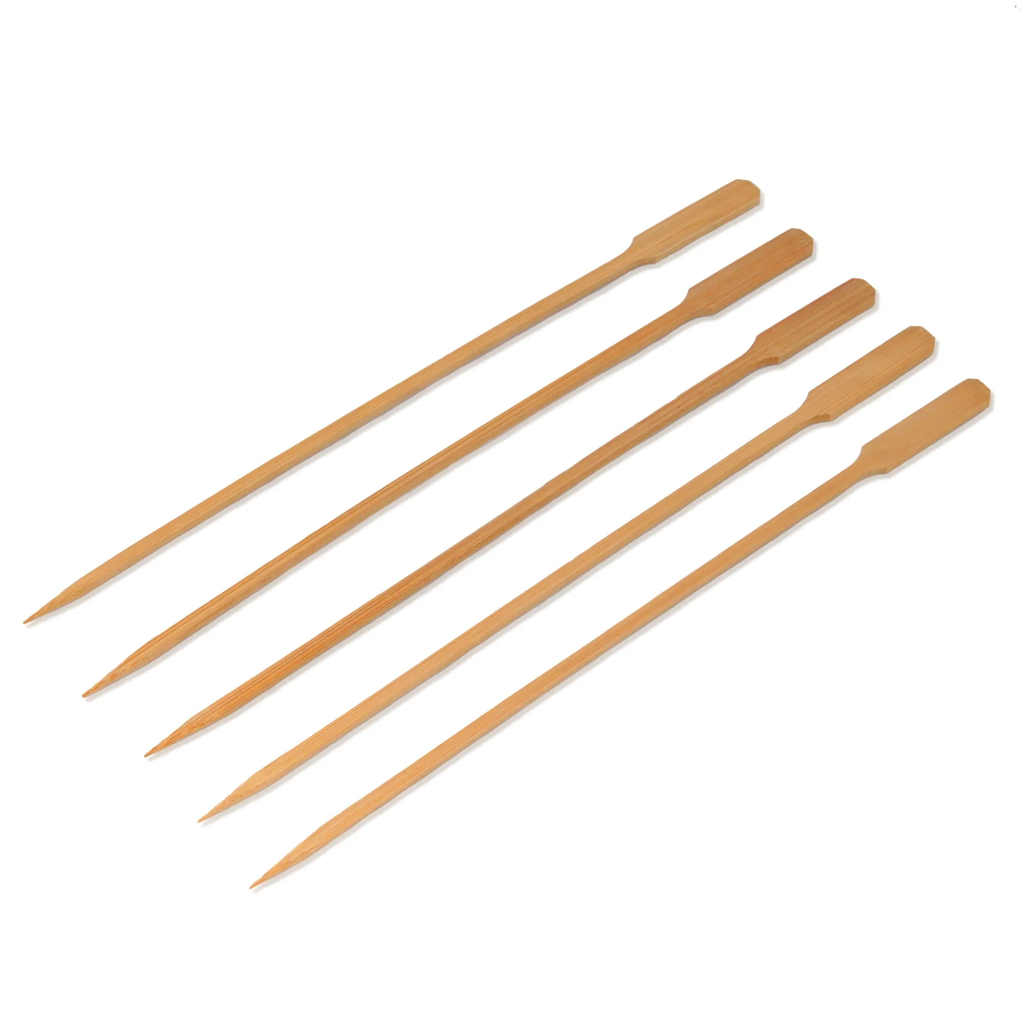 Premium Bamboo Arrow Skewers Picks - Carbonized Brown 9.8"