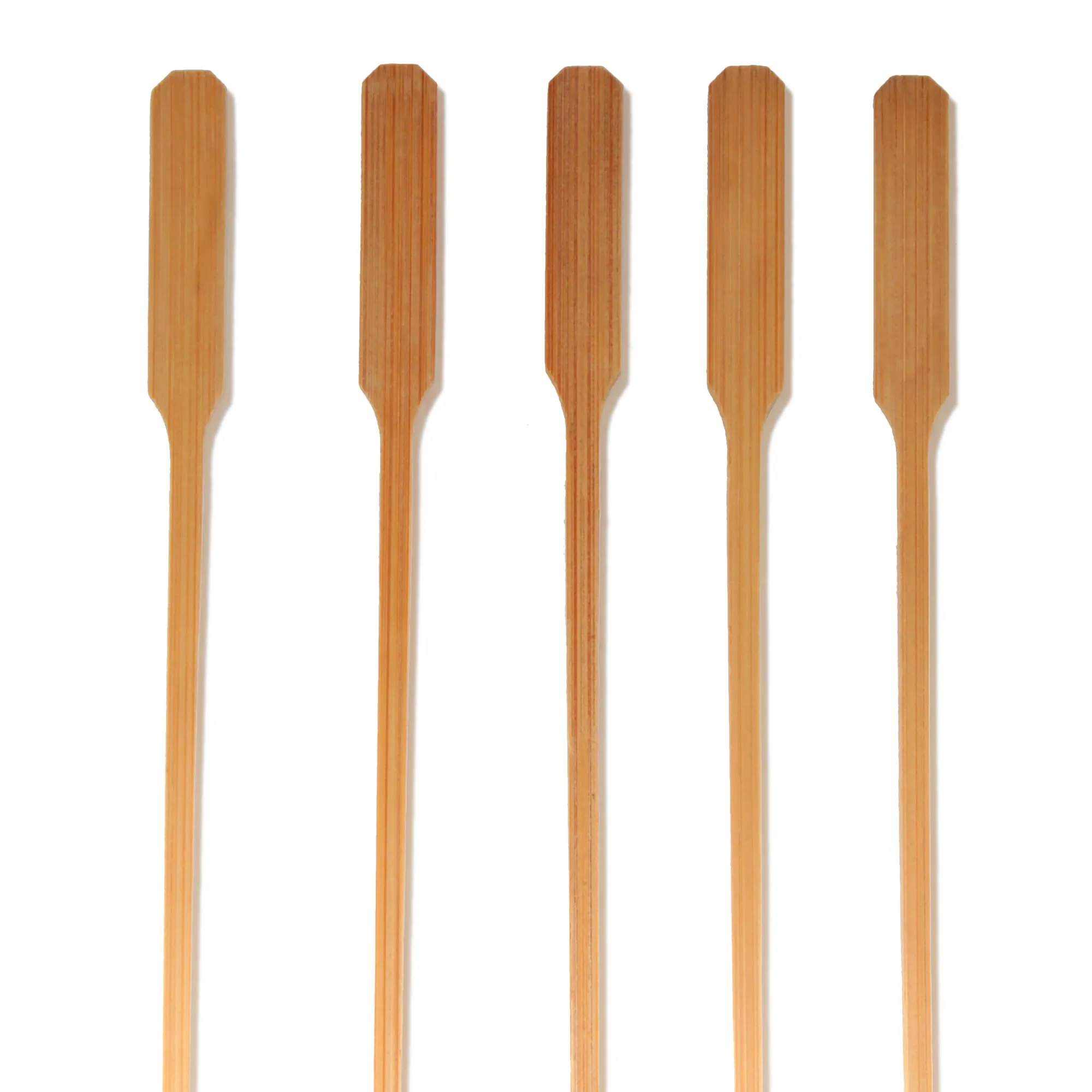 Premium Bamboo Arrow Skewers Picks - Carbonized Brown 9.8"
