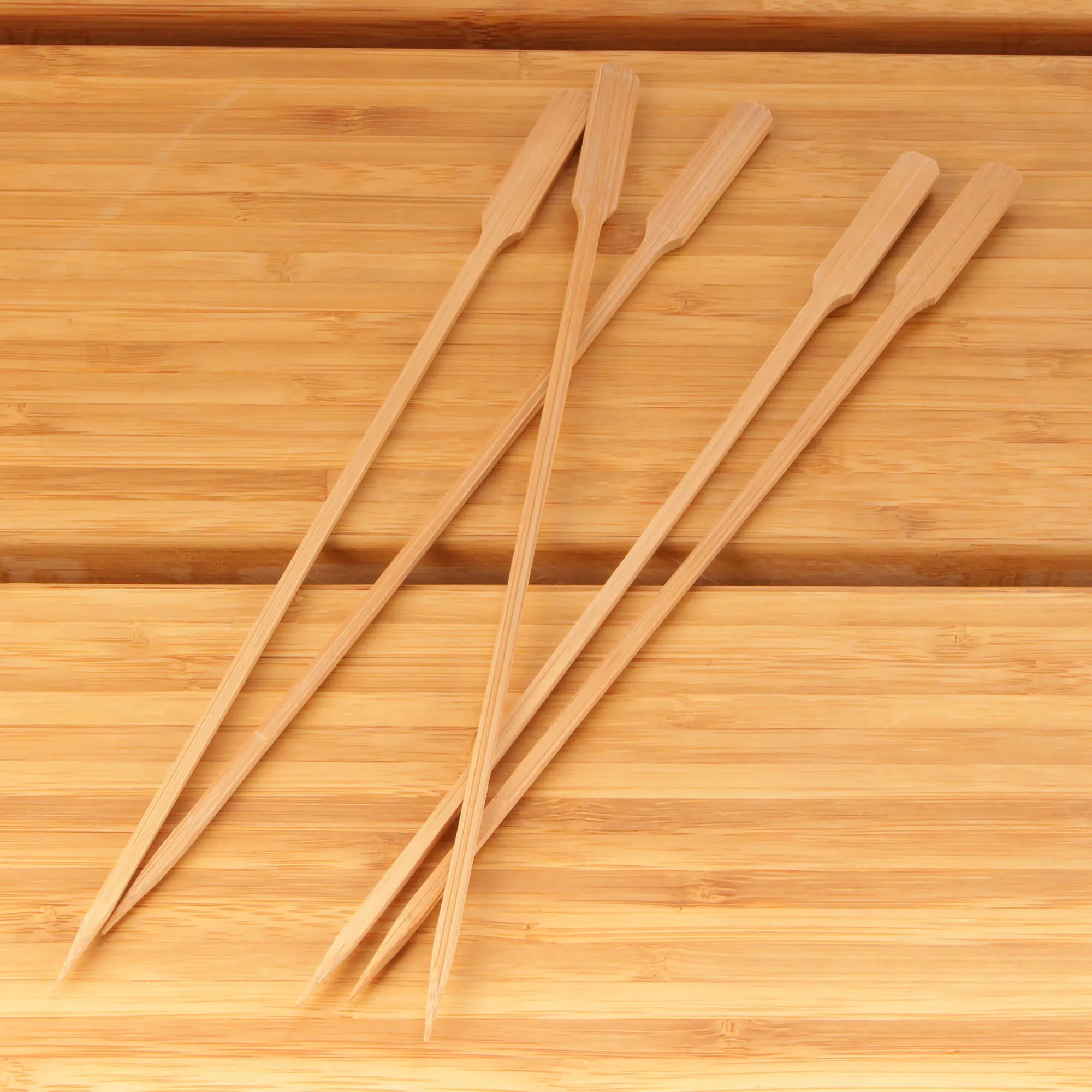 Premium Bamboo Arrow Skewers Picks - Carbonized Brown 9.8"