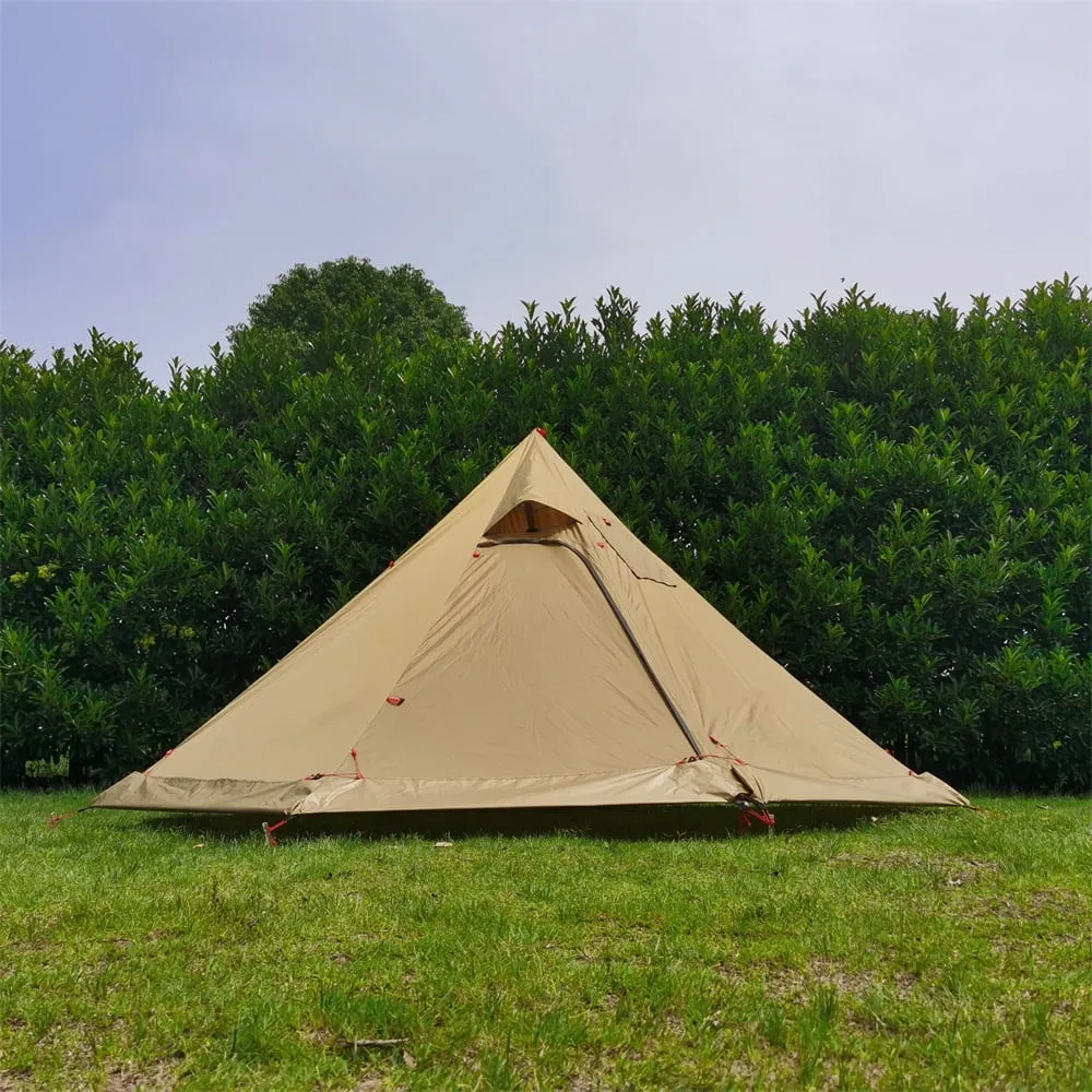 premium Camping Tent with Stove Jack, Teepee Tent for Hiking and Family Camping, 10.5' x 5.2'
