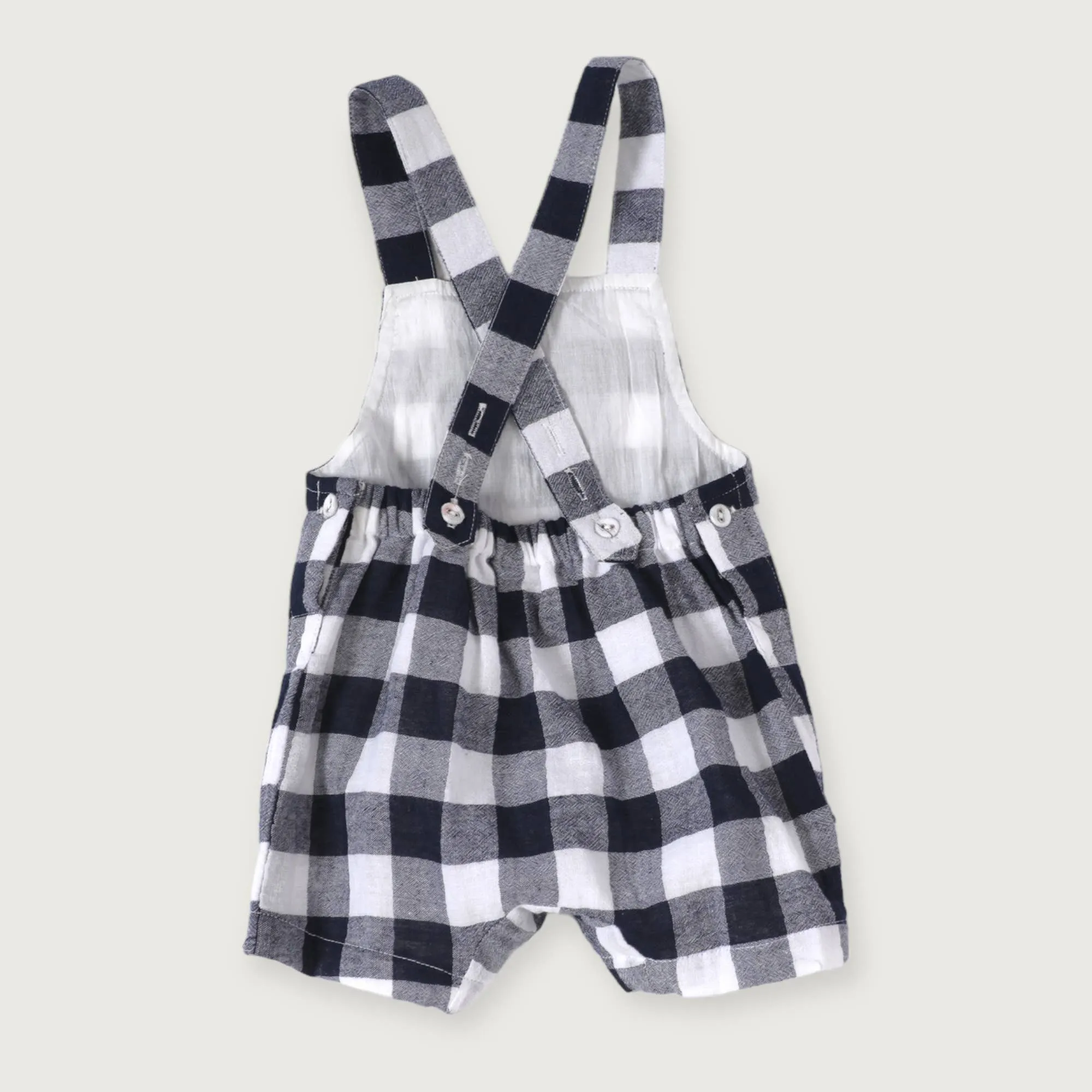 Raphael Checker Gingham Romper & Shirt Set