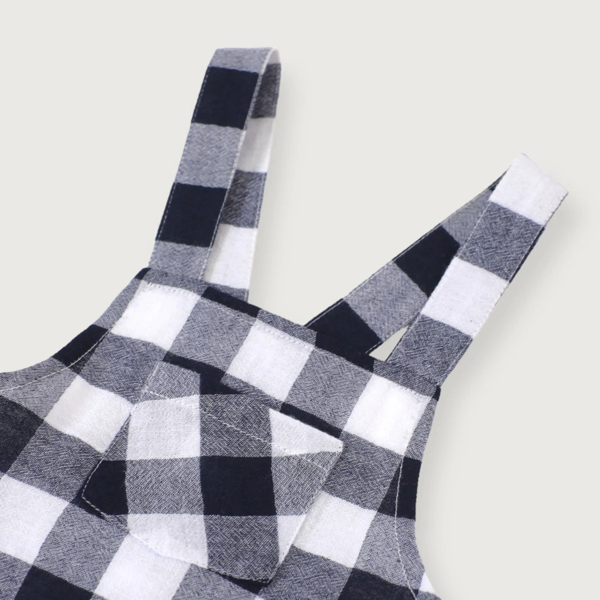 Raphael Checker Gingham Romper & Shirt Set