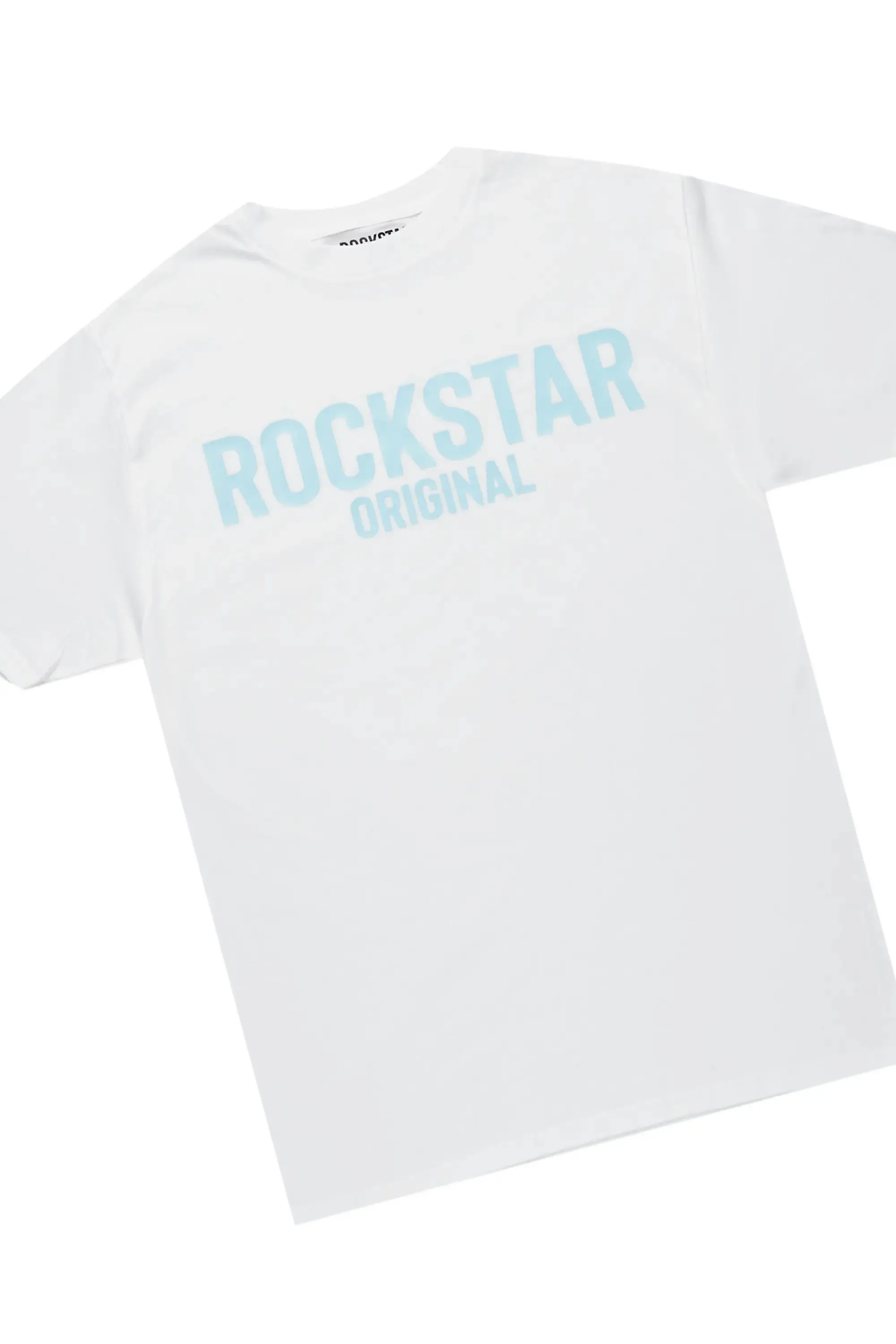 Sana White/Blue Short Set
