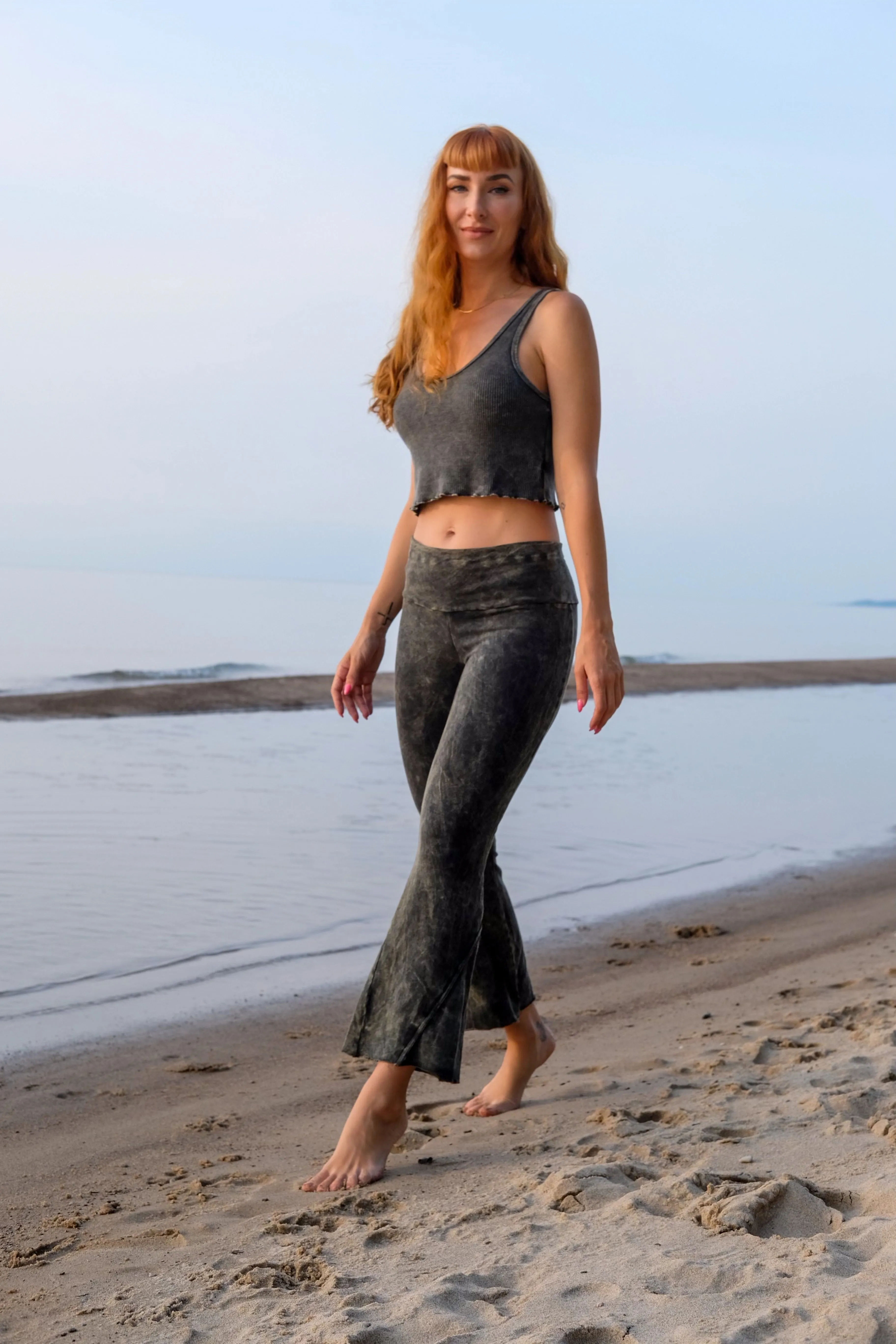 SCALLOP HEM BRA TOP - VINTAGE ARMY