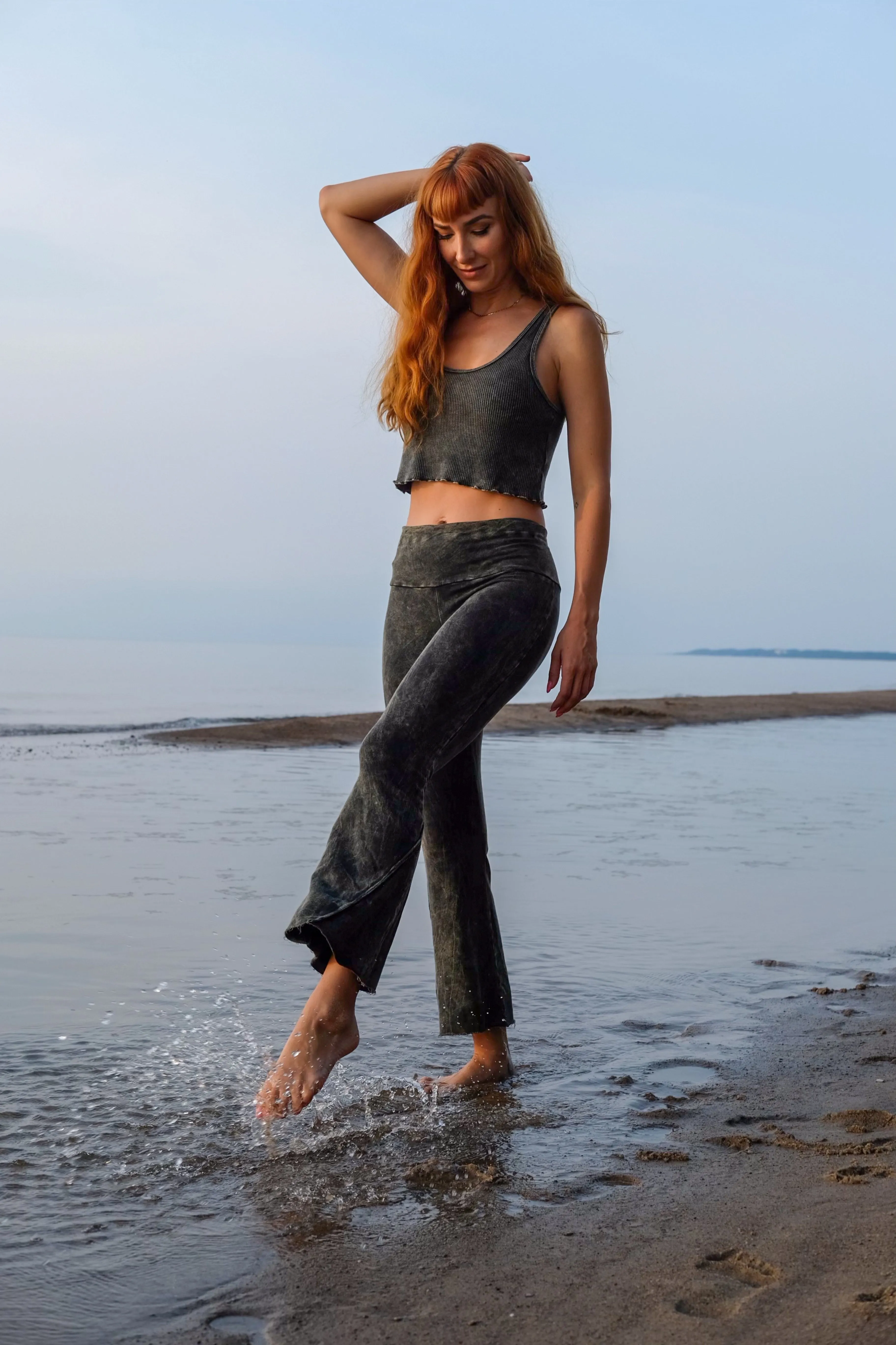 SCALLOP HEM BRA TOP - VINTAGE ARMY