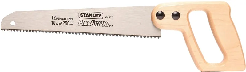 Stanley 20-221 Handsaw, 10 in L Blade, 11 TPI, Contour-Grip Handle, Wood Handle :CD 1: QUANTITY: 1