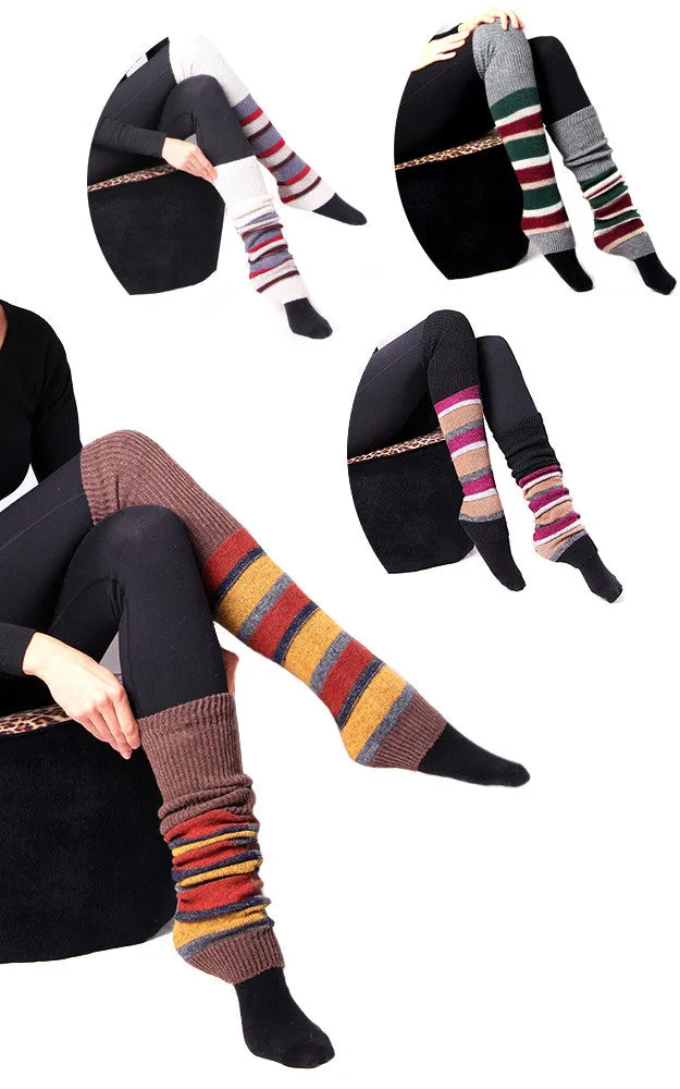SWL106 Multi Color Stripe Leg Warmers