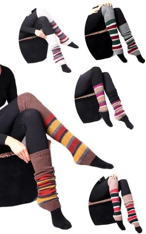 SWL106 Multi Color Stripe Leg Warmers