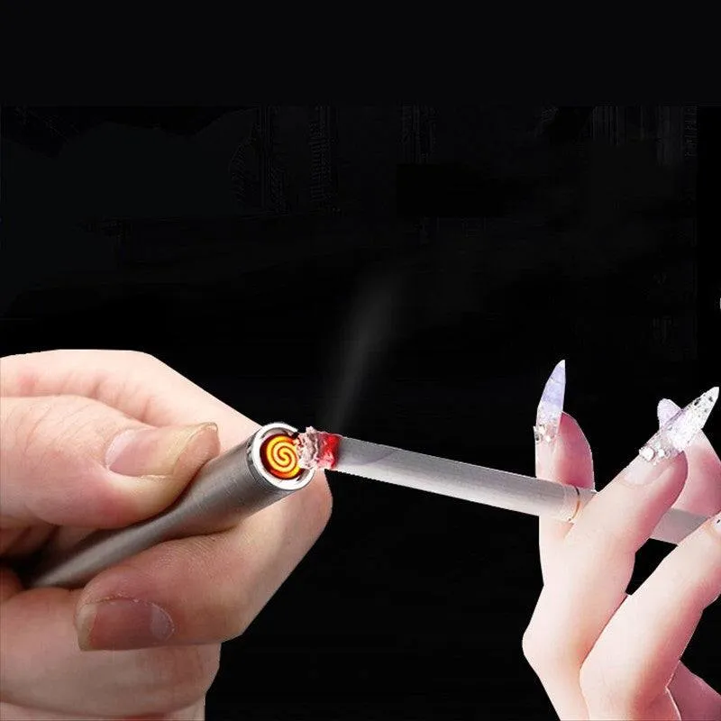 USB Rechargeable Lighter Windproof Smart Silent