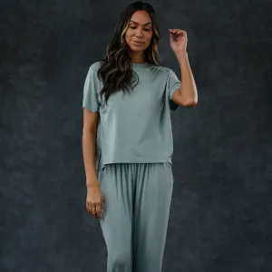 Women's Pajama Set - Pant   Tee (Mist)