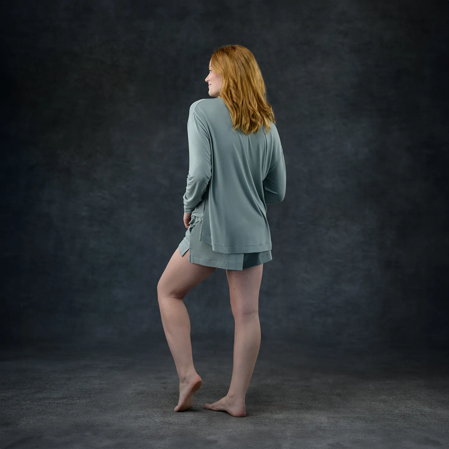 Women's Pajama Set - Short   Shirt (Mist)