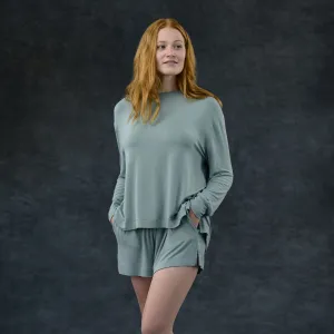 Women's Pajama Set - Short   Shirt (Mist)