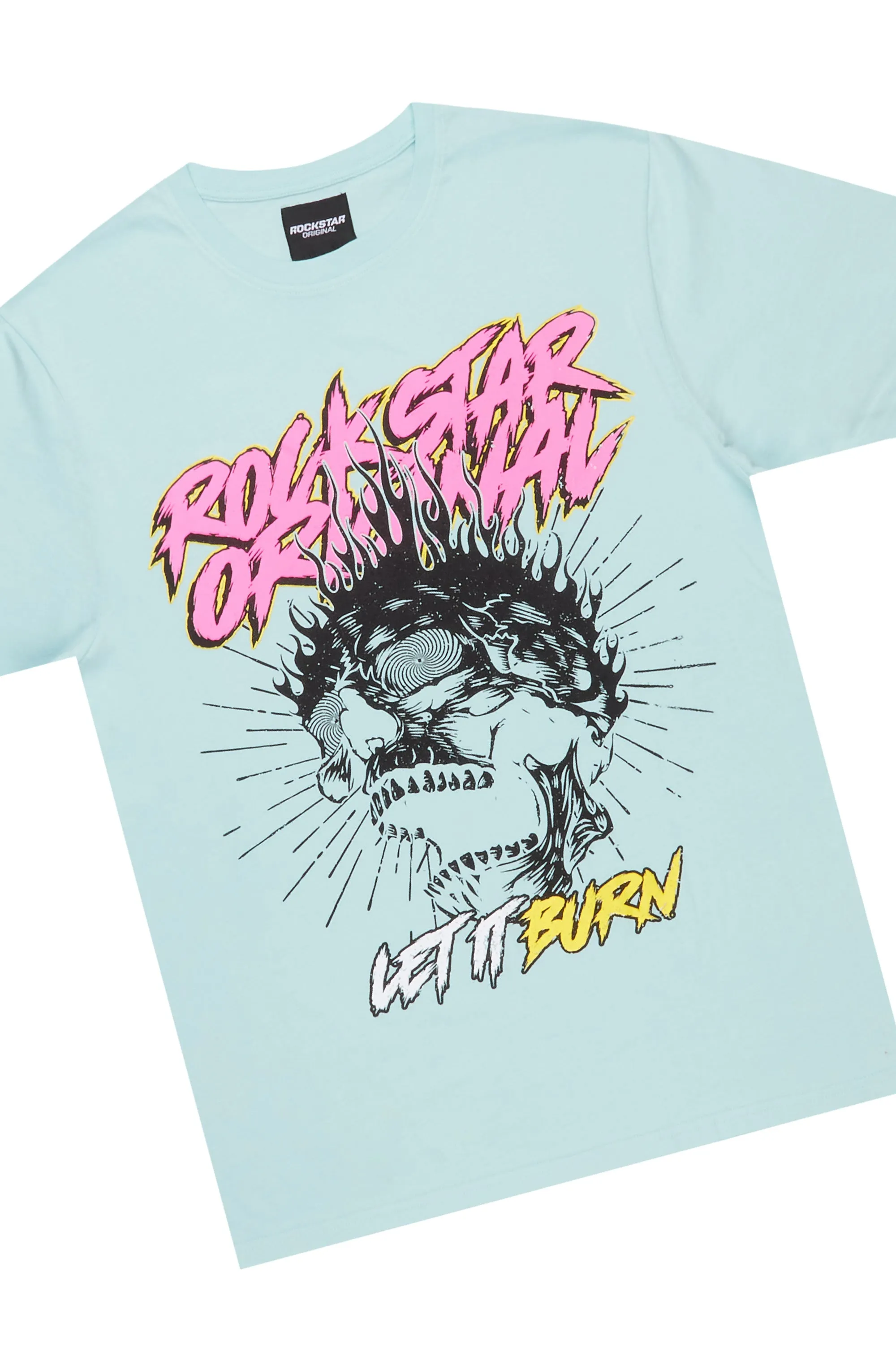 Zev Aqua Graphic T-Shirt/ Short Set
